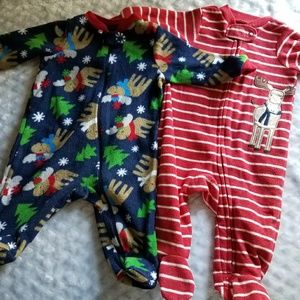 (Sold)Christmas/Winter fleece footies